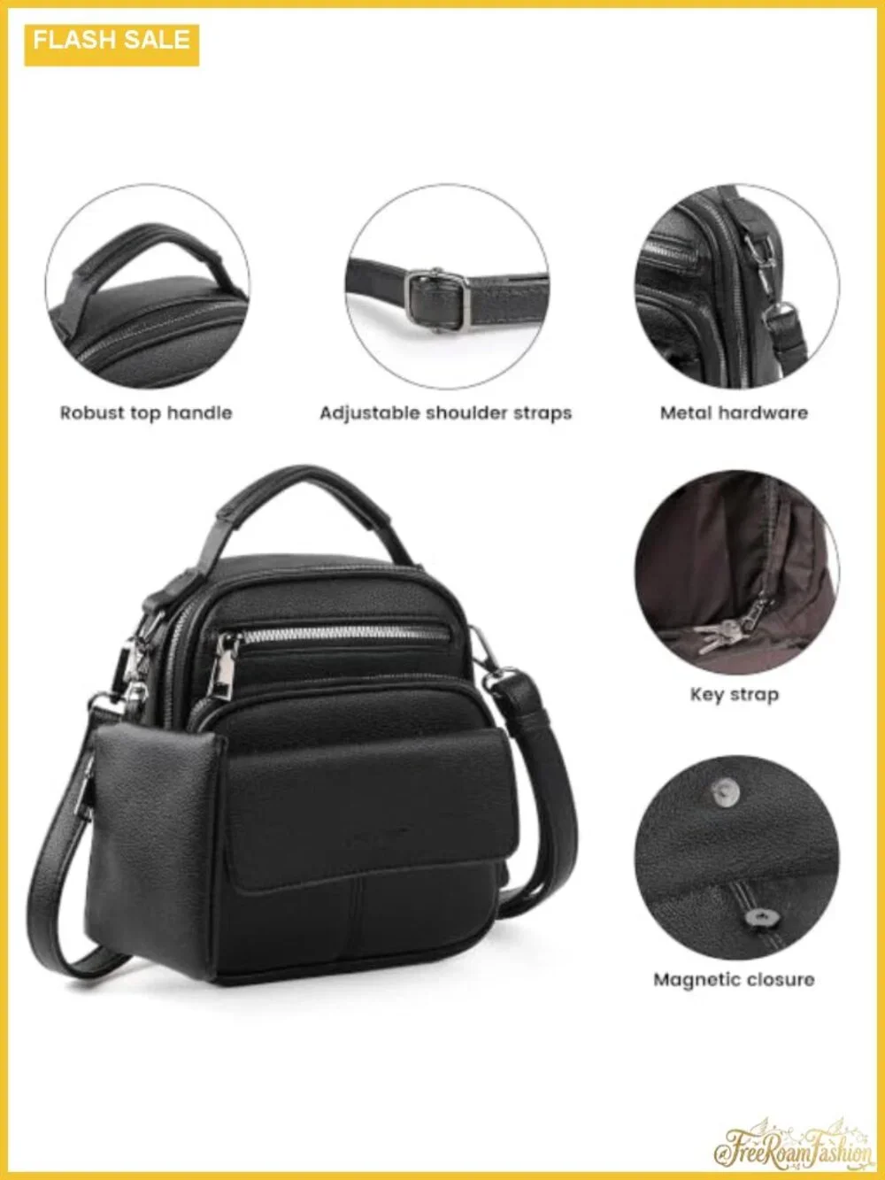 Mini PU Leather Backpack Purse for Women - RFID Blocking Daypack